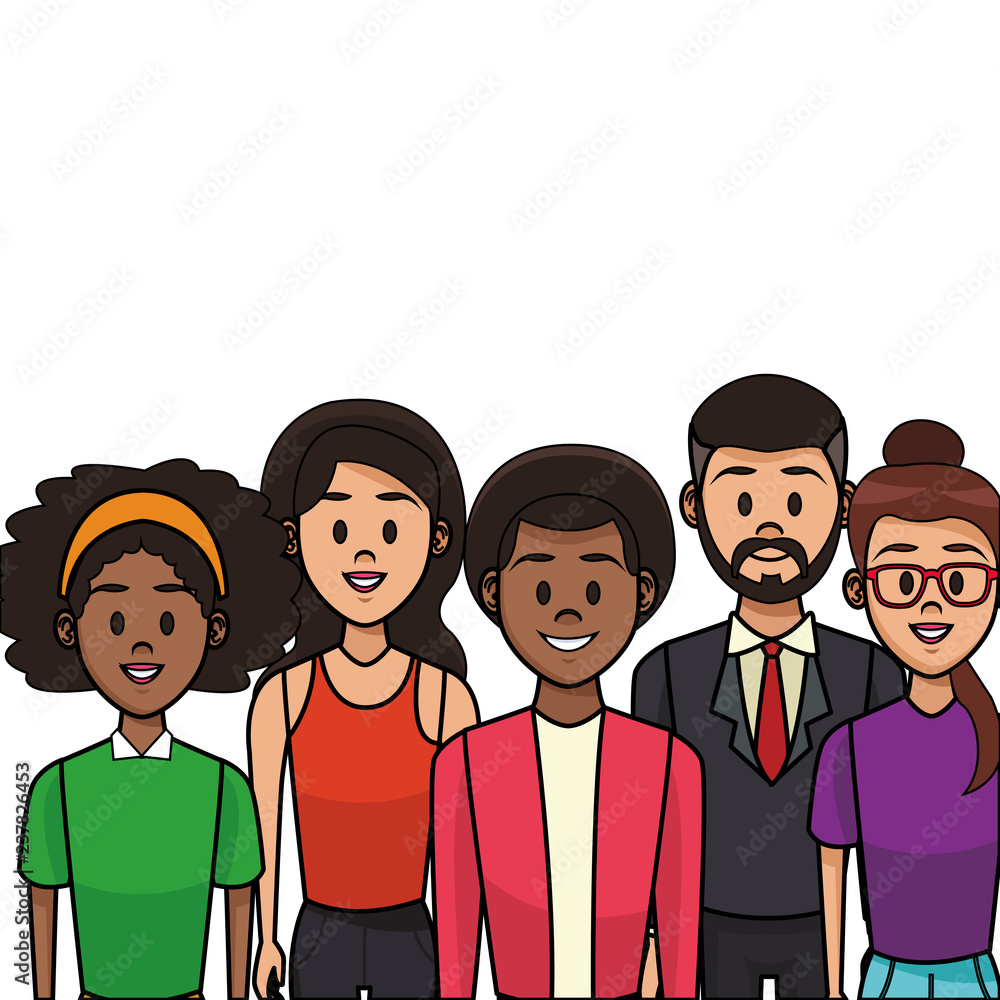 Young people cartoon Young people cartoon