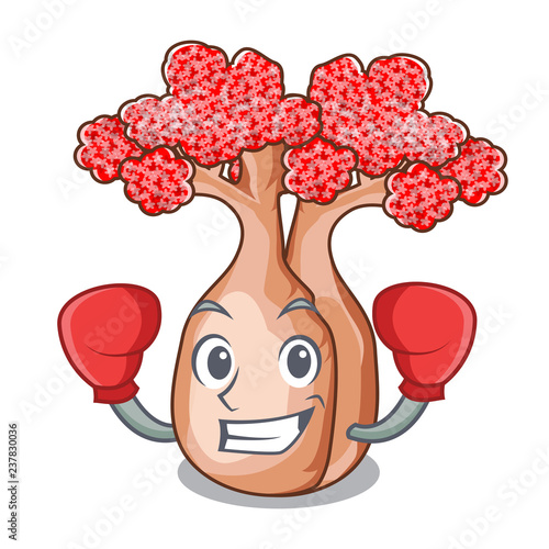 Boxing bottle tree in rose shape cartoon
