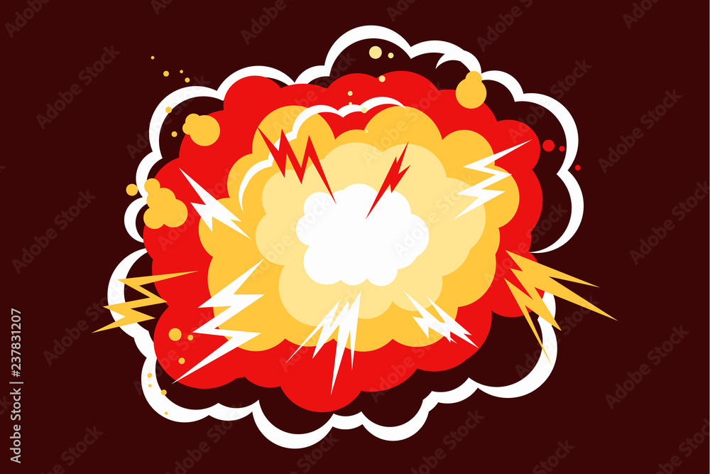 Cartoon explosion boom flame vector illustration. Cartoon explosion boom flame vector illustration.