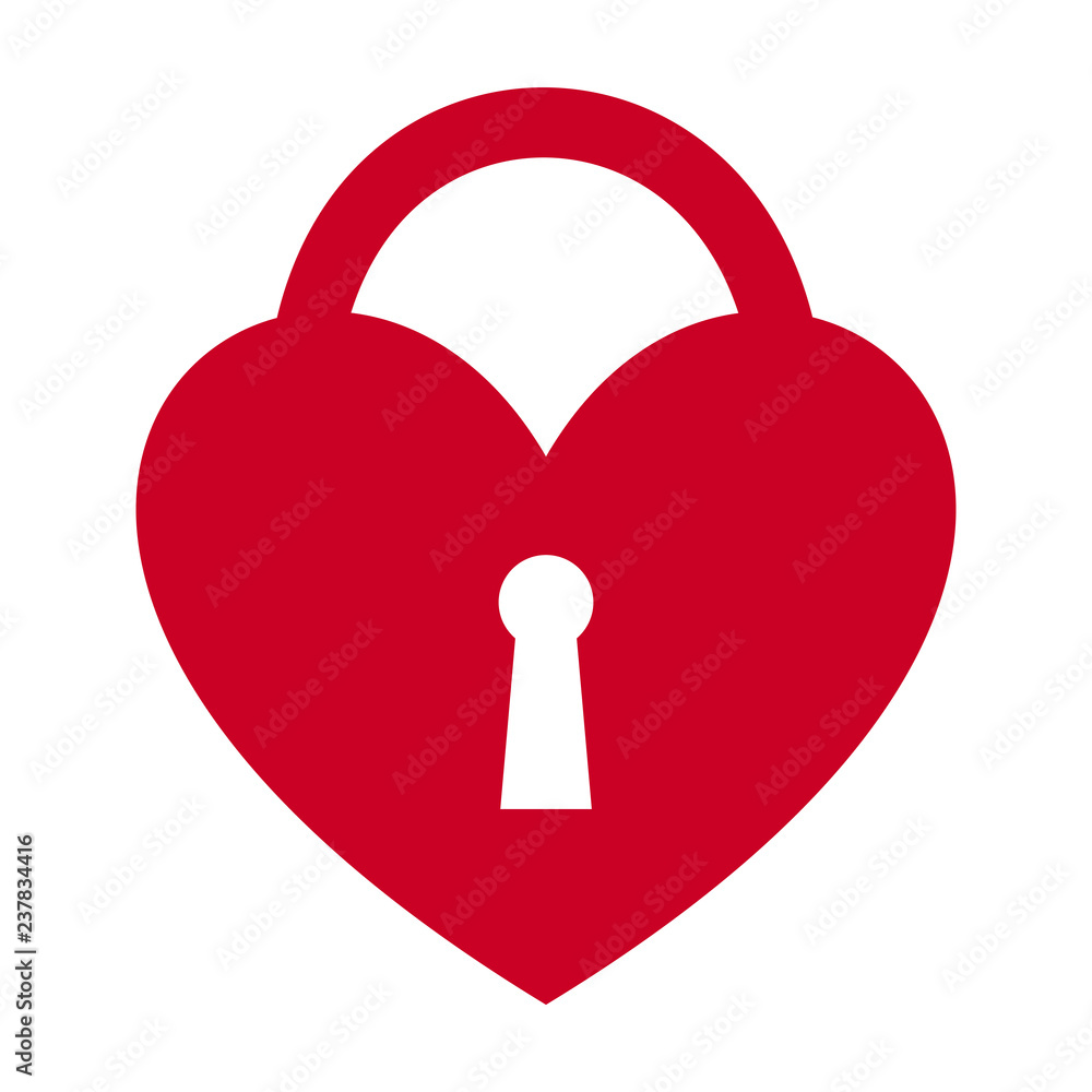 Lock in the Form of Heart for Valentine's Day Valentine, Holiday Celebrated February 14. Vector illustration. Lock in the Form of Heart for Valentine's Day Valentine, Holiday Celebrated February 14. Vector illustration.