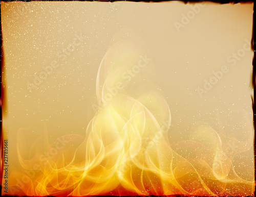 Vintage paper flame
