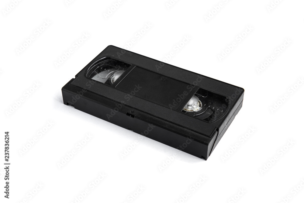 Videocassettes isolated on white background.