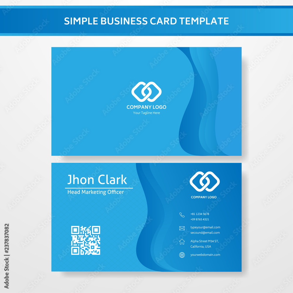 Fototapeta premium simple business card template with modern style and minimalist concept design vector eps 10 