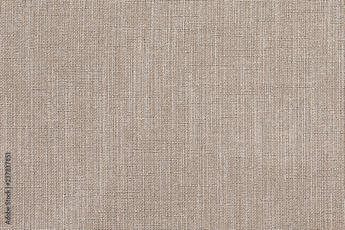 Linen fabric texture or background, Brown color.