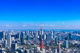 (東京都ｰ都市風景)展望台から見る東京湾側風景３