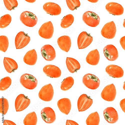 Watercolor persimmon pattern