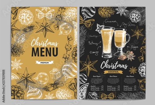 Restaurant Christmas holiday menu design