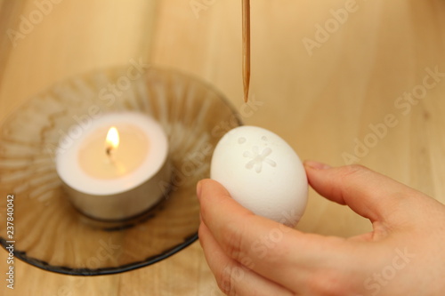 Decorating Easter Eggs home made (photo Czech repblic -Europe) photo