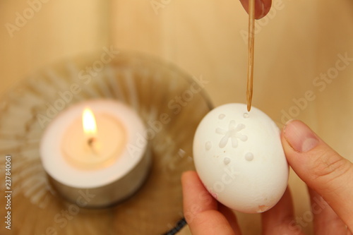 Decorating Easter Eggs home made (photo Czech repblic -Europe) photo