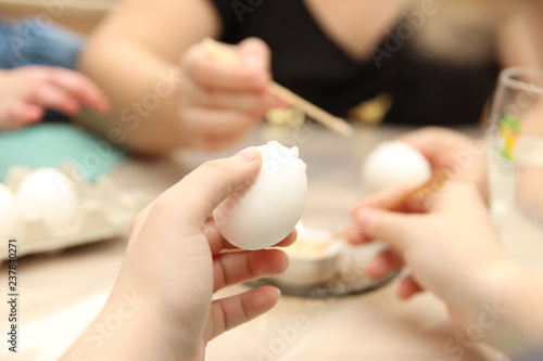 Decorating Easter Eggs home made (photo Czech repblic -Europe)