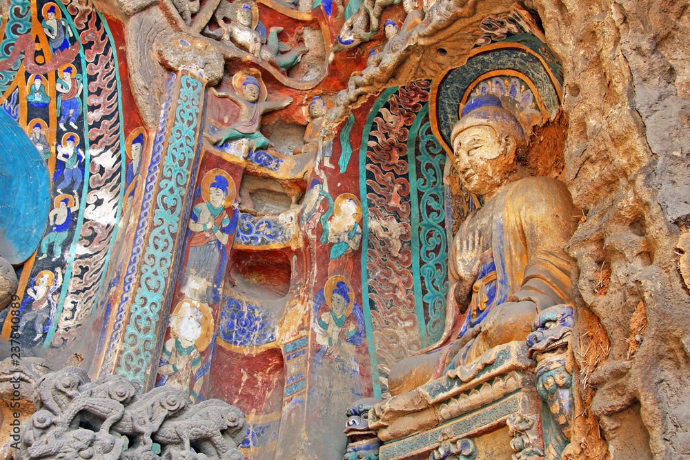Buddha statues of Yungang Grottoes : The World cultural heritage site, Famous 