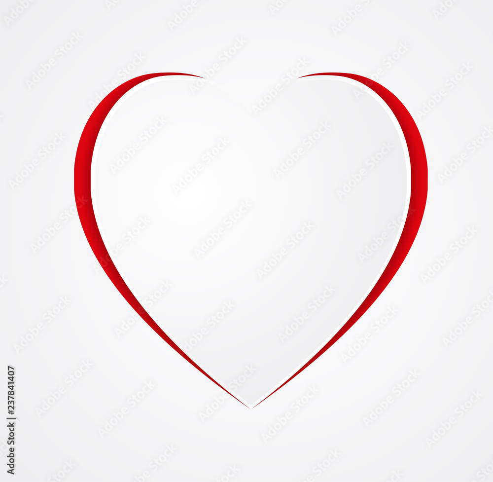 Heart Paper cut Vector Illustration. Heart Paper cut Vector Illustration.