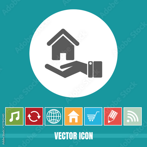 Wallpaper Mural very Useful Vector Icon Of Safe, Secured, Protected & Insured Home with Bonus Icons Very Useful For Mobile App, Software & Web Torontodigital.ca