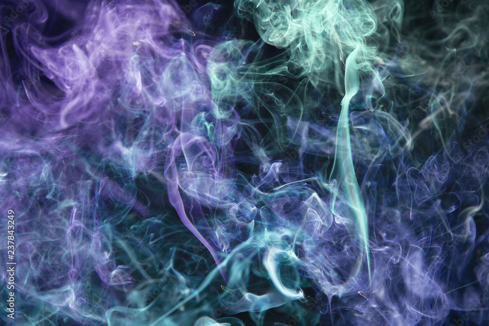 Obraz premium Color smoke on black background