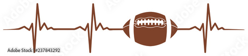 American Football heartbeat #isoliert #vektor - Herzschlag