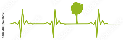 Tree heartbeat #isoliert #vektor - Baum Herzschlag