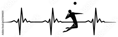 Volleyball heartbeat #isoliert #vektor - Herzschlag
