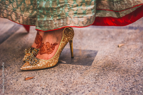 Golden High Heels