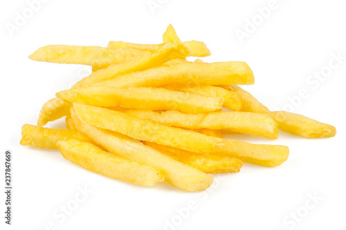 french fries isolated on white