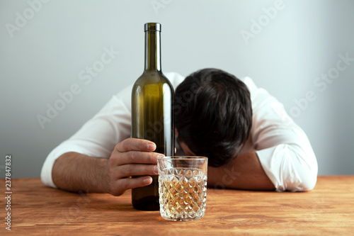 Wallpaper Mural businessman bottle alcohol addiction Torontodigital.ca