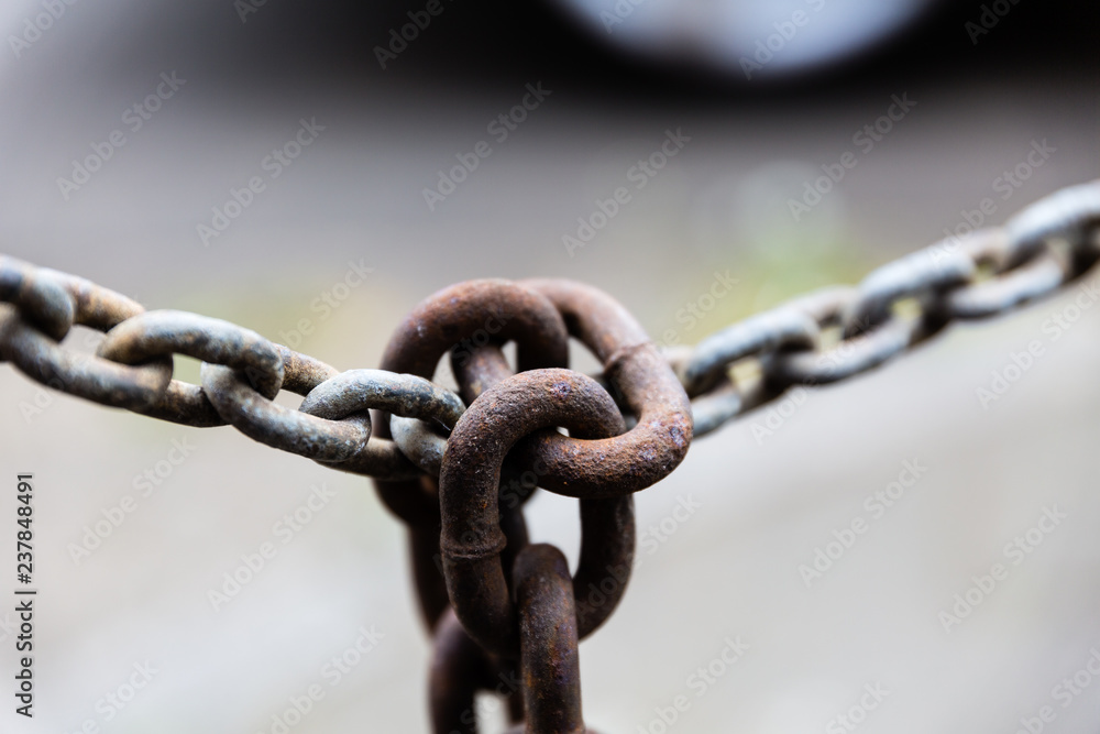 Knot from rusty chains Knot from rusty chains
