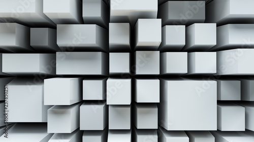 Abstract wall of cubes