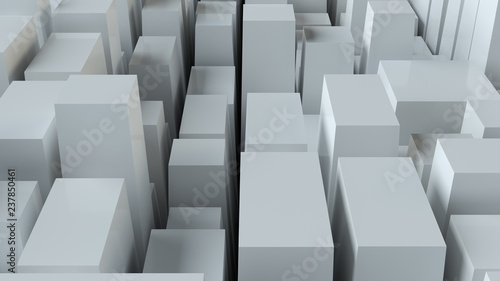 Abstract White Cubes Wall Background