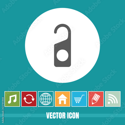 very Useful Vector Icon Of Hotel Room Tag with Bonus Icons Very Useful For Mobile App, Software & Web