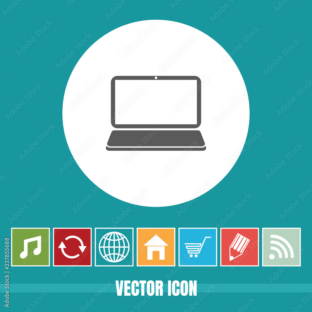 Very Useful Vector Icon Of Laptop with Bonus Icons. Very Useful For Mobile App, Software & Web. Very Useful Vector Icon Of Laptop with Bonus Icons. Very Useful For Mobile App, Software & Web.