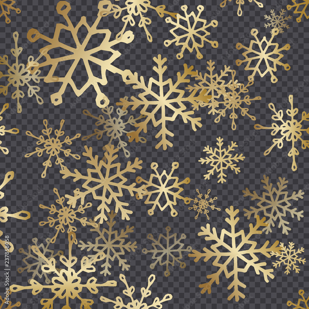 Golden Snowflakes Decoration Golden Snowflakes Decoration