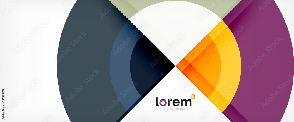 Modern geometric circles abstract background, colorful round shapes with shadow effects Modern geometric circles abstract background, colorful round shapes with shadow effects