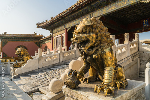 Golden Lion.Beijing, China Forbidden City