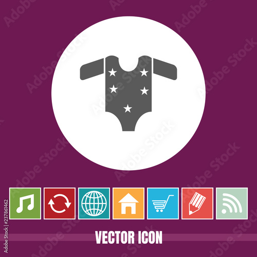 Very Useful Vector Icon Of Baby Cloth with Bonus Icons. Very Useful For Mobile App, Software & Web.