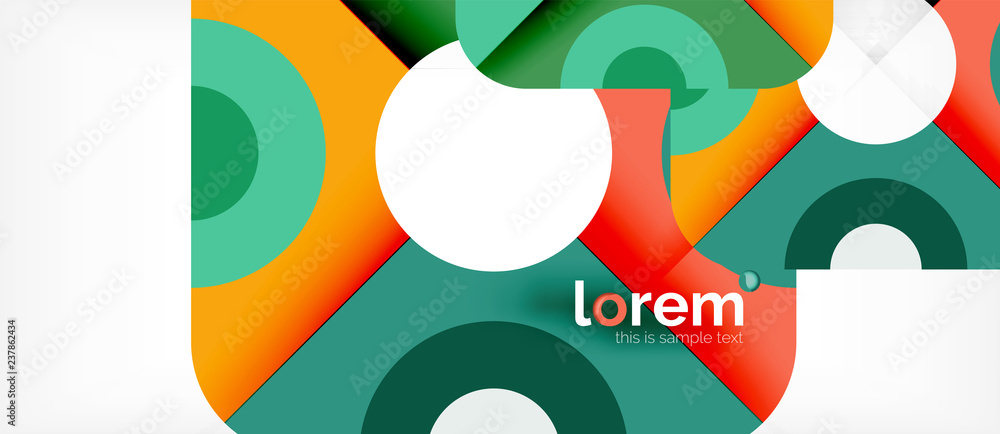 Colorful trendy geometric shapes background Colorful trendy geometric shapes background