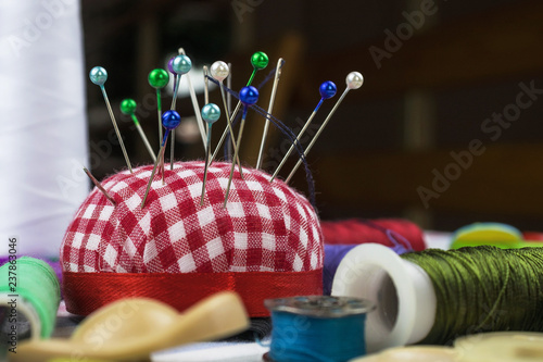 Needle in pin cushion photo