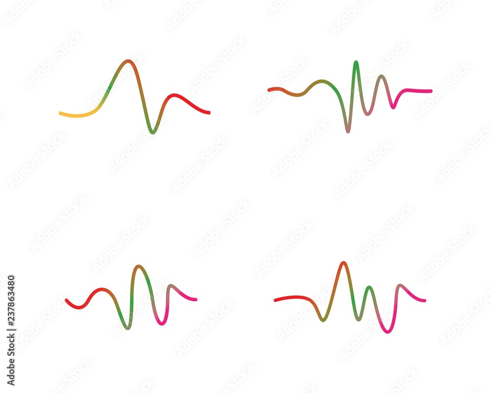Sound waves vector illustration Sound waves vector illustration