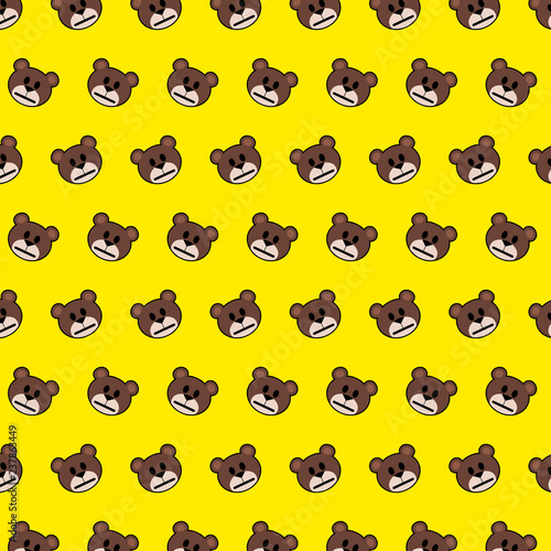 Fototapeta Naklejka Na Ścianę i Meble -  Bear - emoji pattern 24