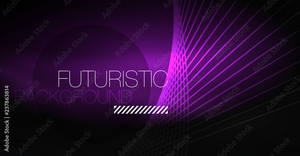 Digital technology abstract background - neon geometric design. Abstract glowing lines. Colorful techno background. Futuristic shape. Digital technology abstract background - neon geometric design. Abstract glowing lines. Colorful techno background. Futuristic shape.