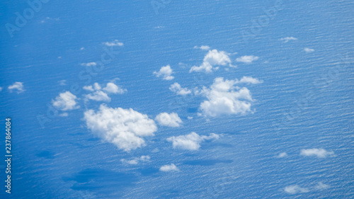 The view from an airplane. ...