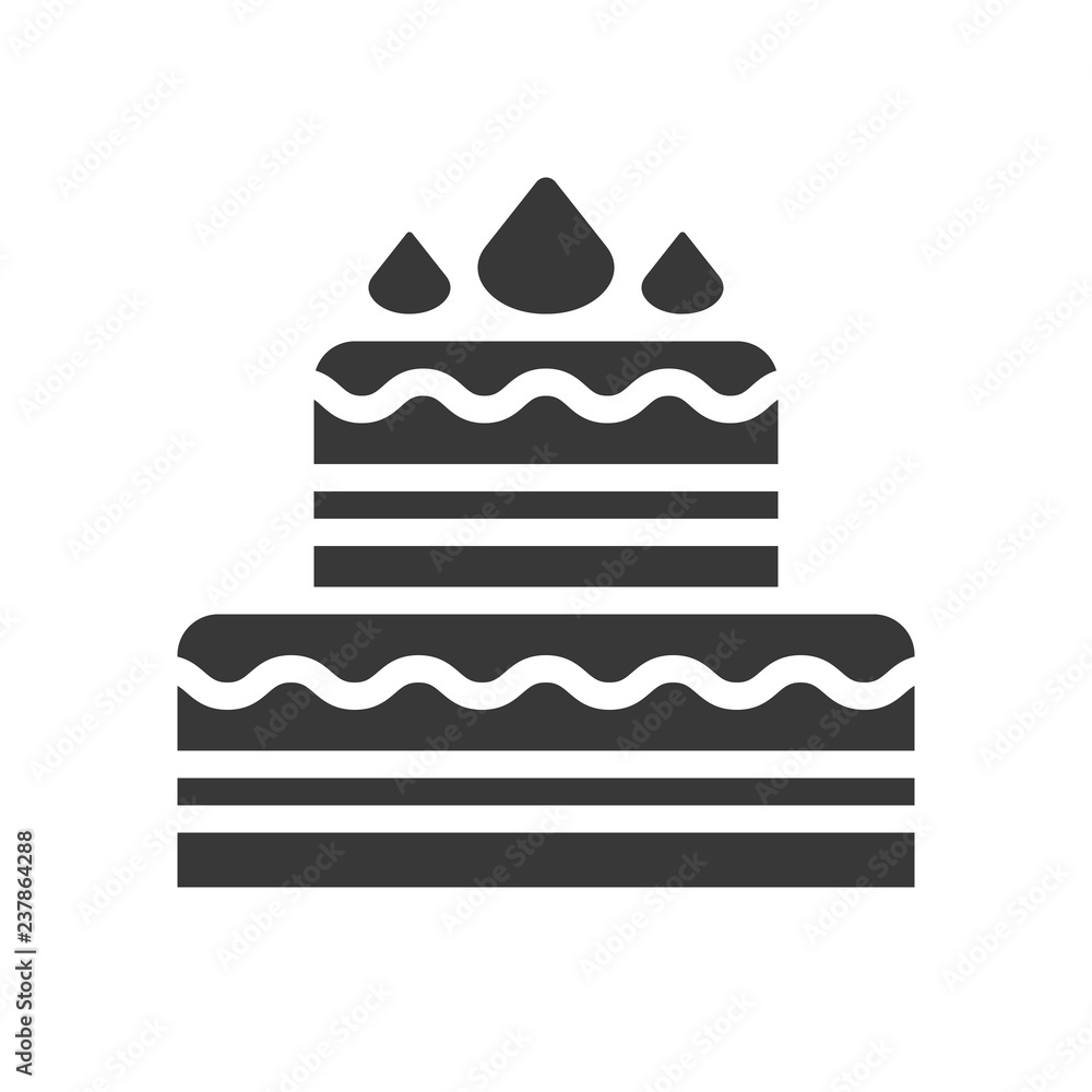 Christmas cake vector, Christmas related solid style icon Christmas cake vector, Christmas related solid style icon