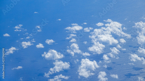 The view from an airplane. ...