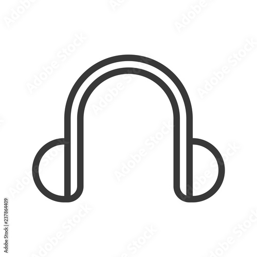 Earmuffs vector, Christmas related line style icon