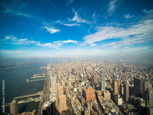 Landscape from One World Trade Center in New York City                                                                      