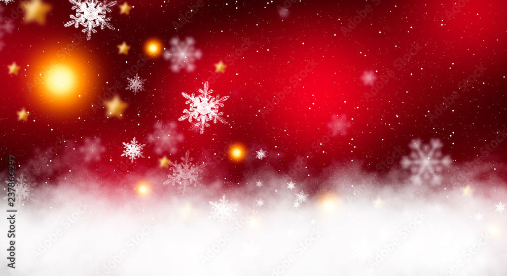 Red sparkling background with stars and snowflakes, the magical atmosphere of the Christmas holidays. Red bokeh background with snowflakes. Empty winter background, snowy, celebratory, sparks and star Red sparkling background with stars and snowflakes, the magical atmosphere of the Christmas holidays. Red bokeh background with snowflakes. Empty winter background, snowy, celebratory, sparks and star
