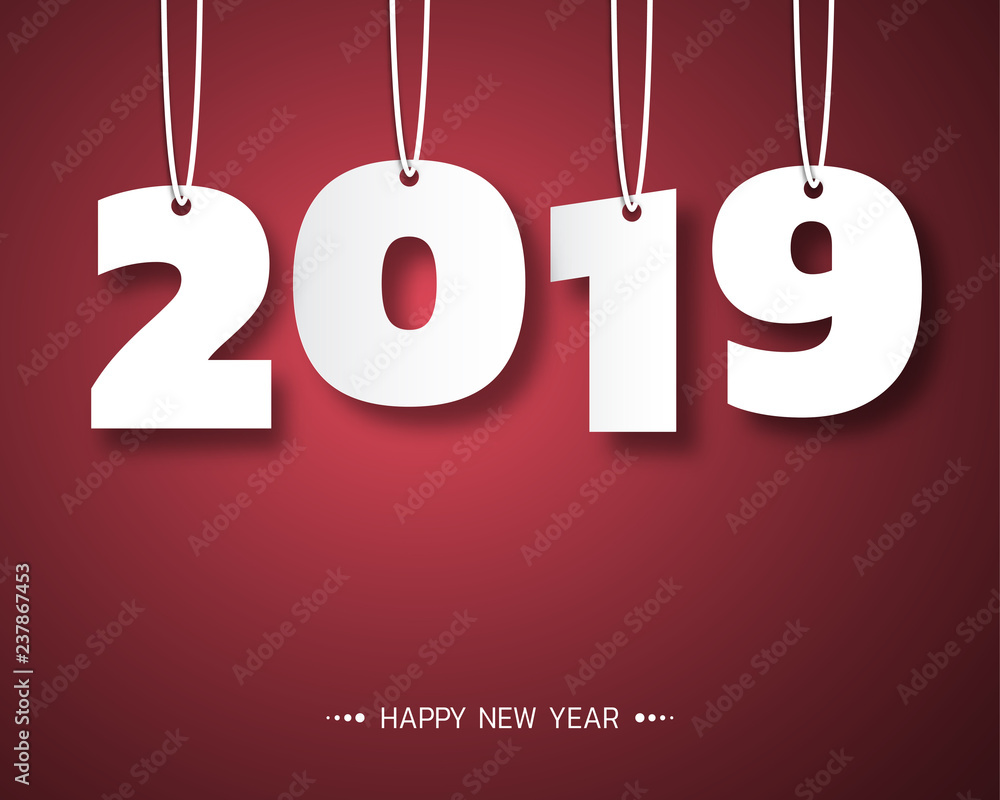 Happy new year 2019. Greetings card. Colorful design. Vector illustration. Happy new year 2019. Greetings card. Colorful design. Vector illustration.