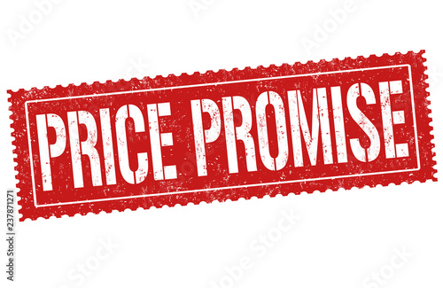 Price promise sign or stamp