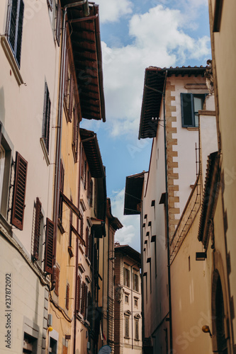 Beautiful and historic architecture of the streets of Florence in Italy © alexbutko_com