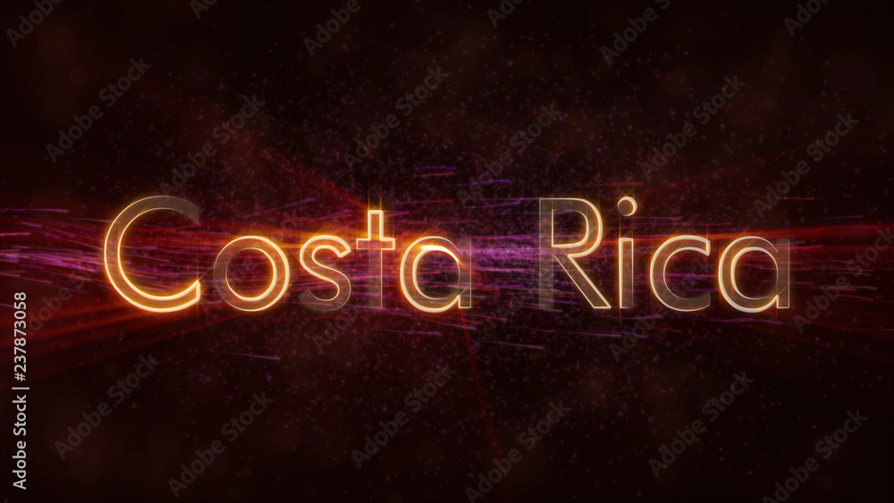 Costa Rica - Shiny looping country name text animation