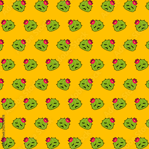 Fototapeta Naklejka Na Ścianę i Meble -  Cactus - emoji pattern 51
