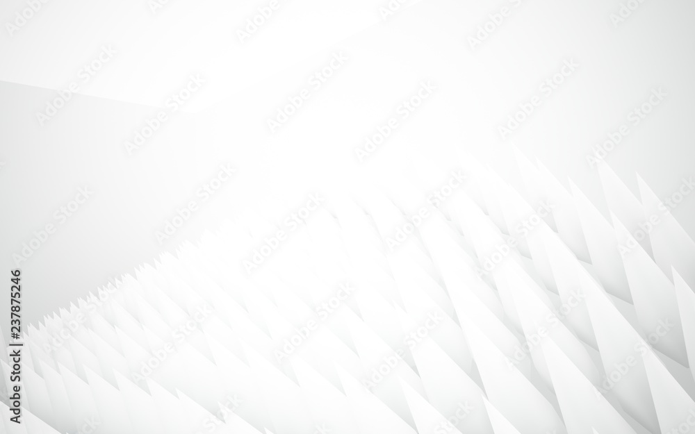 abstract architectural interior with white sculpture and geometric glass lines. 3D illustration and rendering abstract architectural interior with white sculpture and geometric glass lines. 3D illustration and rendering